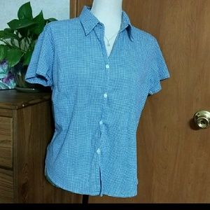 Cute blue and white check shirt